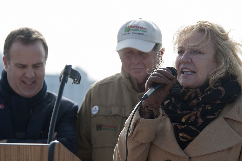 Karen Worcester, Executive Director of Wreaths Across America speaks about the event