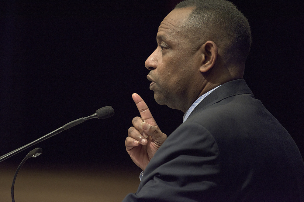 James Dalton speaks at an Engineer's Week celebration event