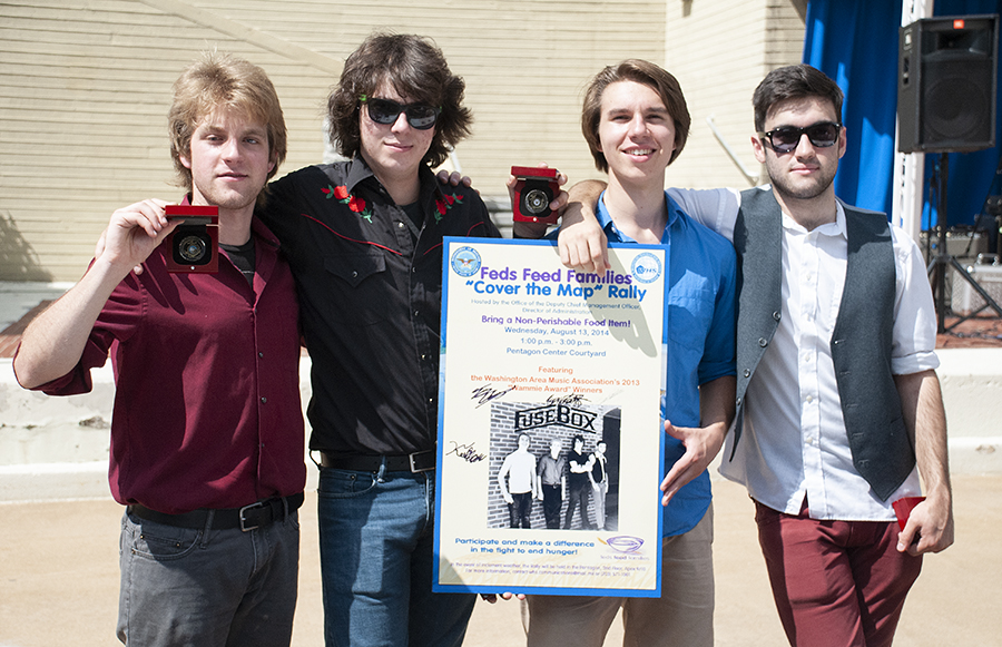 Music group FuseBox posing together