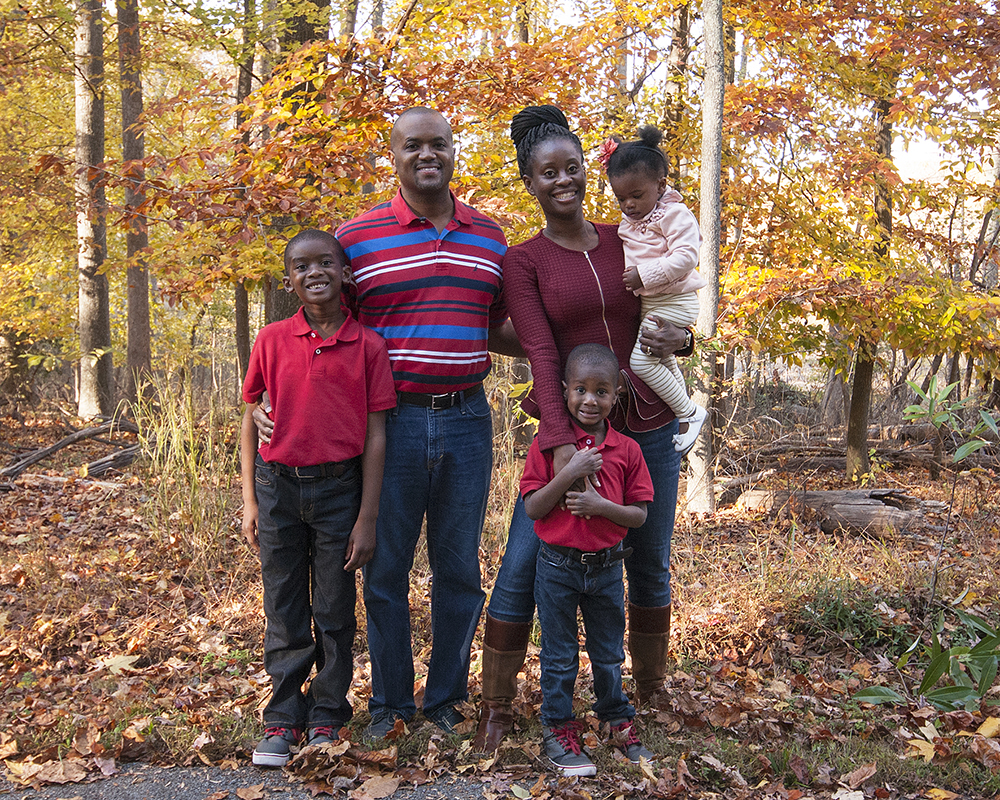 Family posing for a family picture