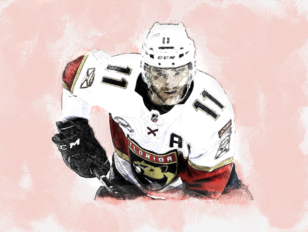 Photo illustration of Aleksander Barkov of the Florida Panthers