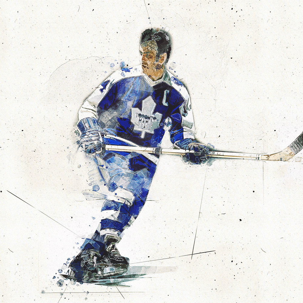 Photo illustration of Dave Keon of the Toronto Maple Leafs