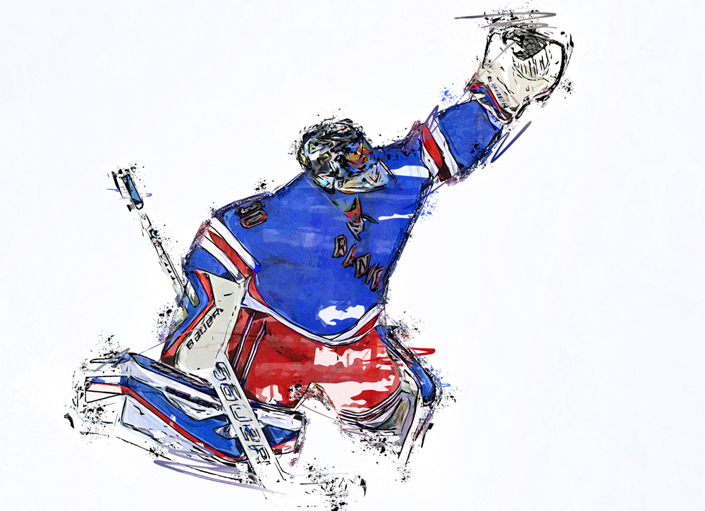 Photo illustration of Henrik Lundqvist of the New York Rangers