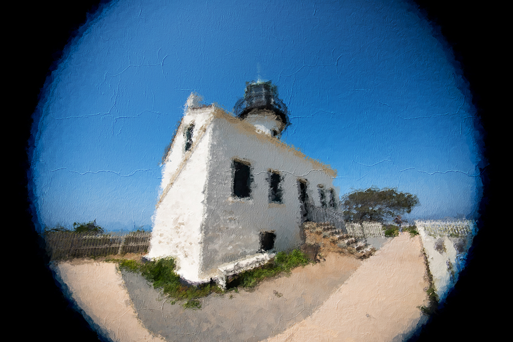 Palette photo illustration of a lighthouse