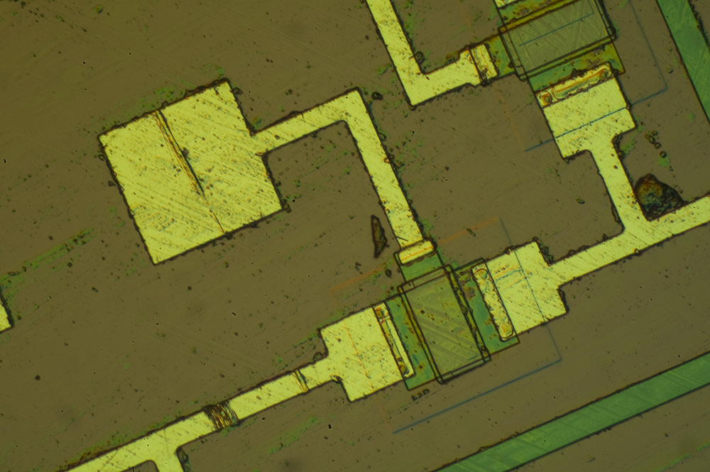 Microscopic image of a microchip