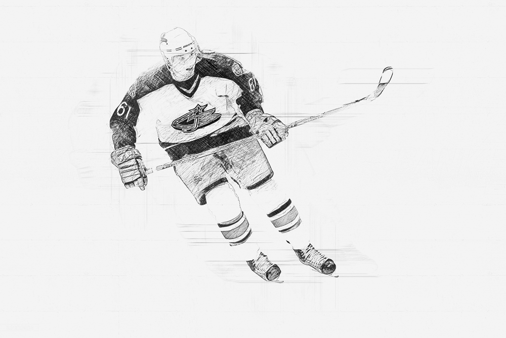Photo illustration of Rick Nash of the Columbus Blue Jackets