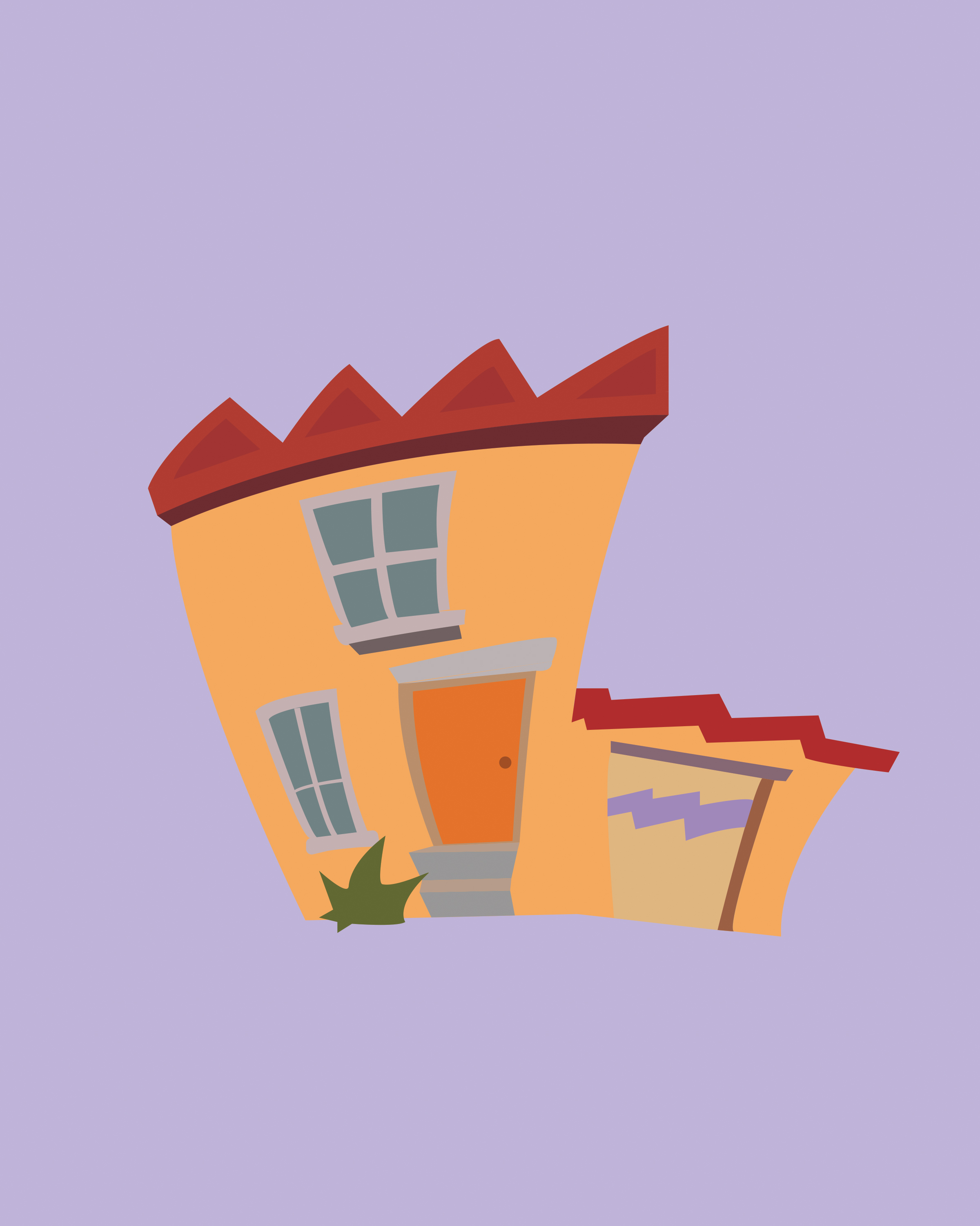 Graphic illustration of Rocko's Modern Life House
