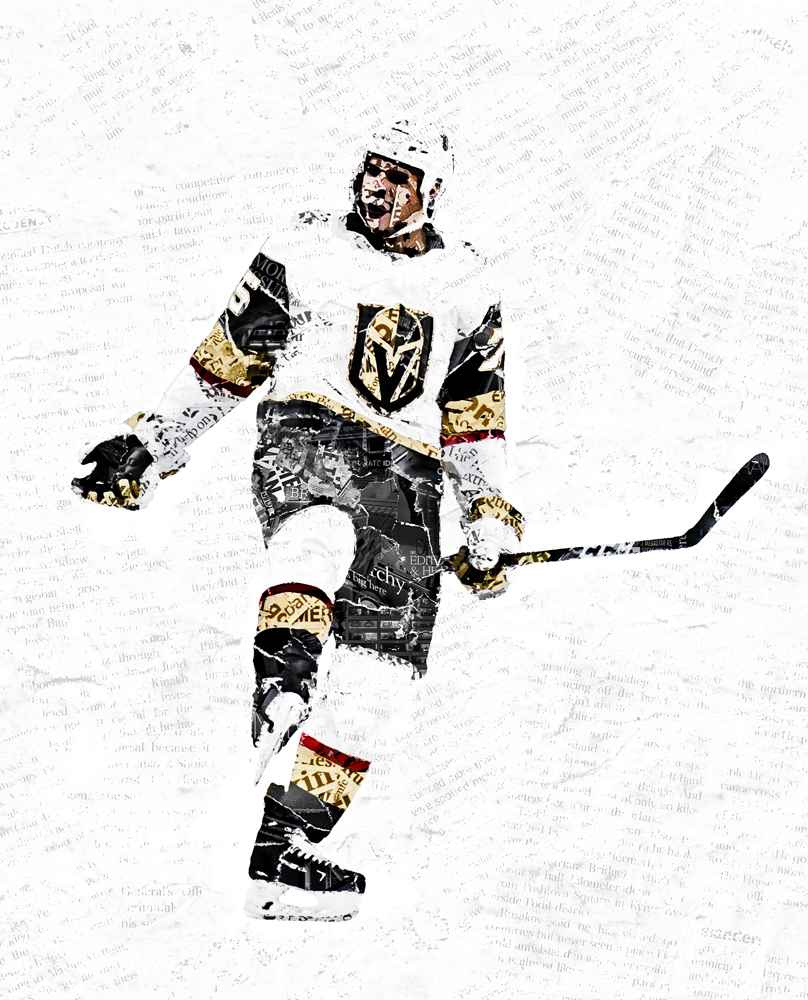 Photo illustration of Ryan Reaves of the Vegas Golden Knights