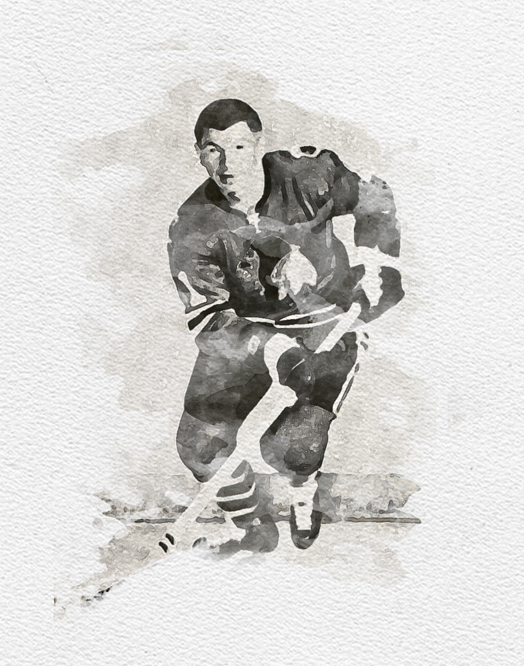 Photo illustration of Stan Mikita from the Chicago Blackhawks