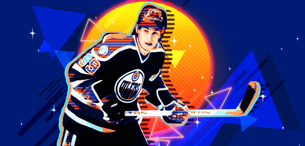 Photo illustration of  Wayne Gretzky from the Edmonton Oilers