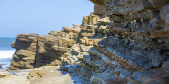 Close up picture of rocks near tidepools in Cabrillo National Monument